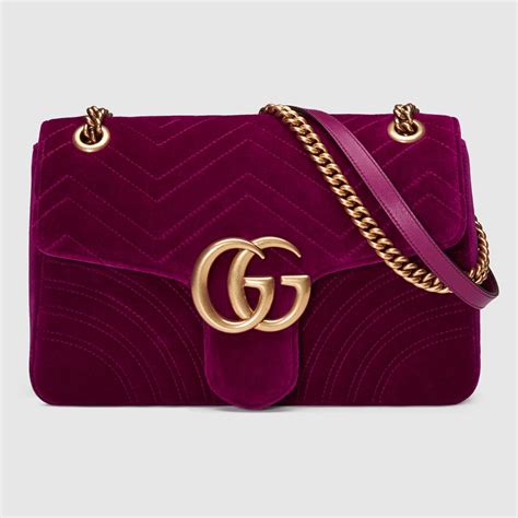 pink velvet gucci handbag|Gucci velvet bag marmont.